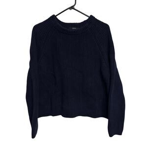 Quince 100% Organic Cotton Fisherman Crew Sweater Sz XL Navy Luxury Capsule Soft